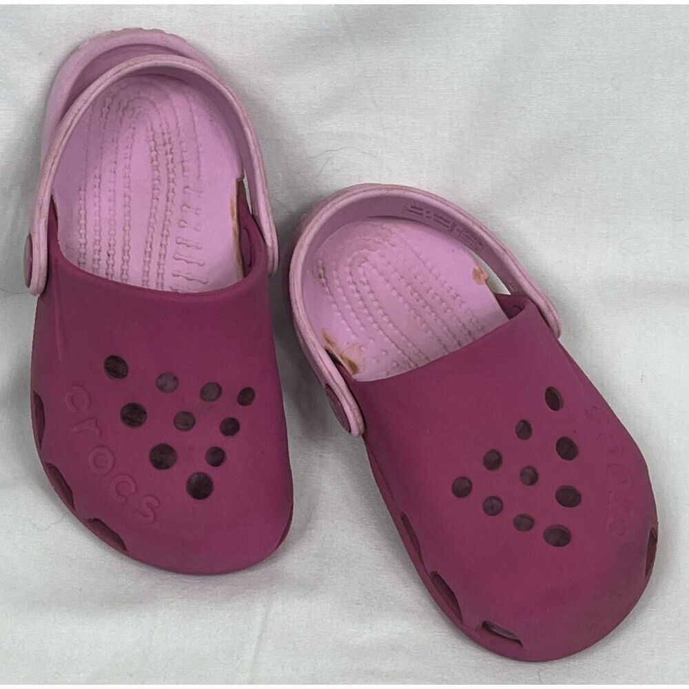 Crocs Girls  Electro Clogs Water Shoe Pink Size C8